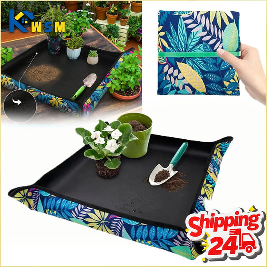 Reusable Foldable Waterproof Gardening Mat – Plant Transplant Tray Gardening Tray Mat Oasis Select