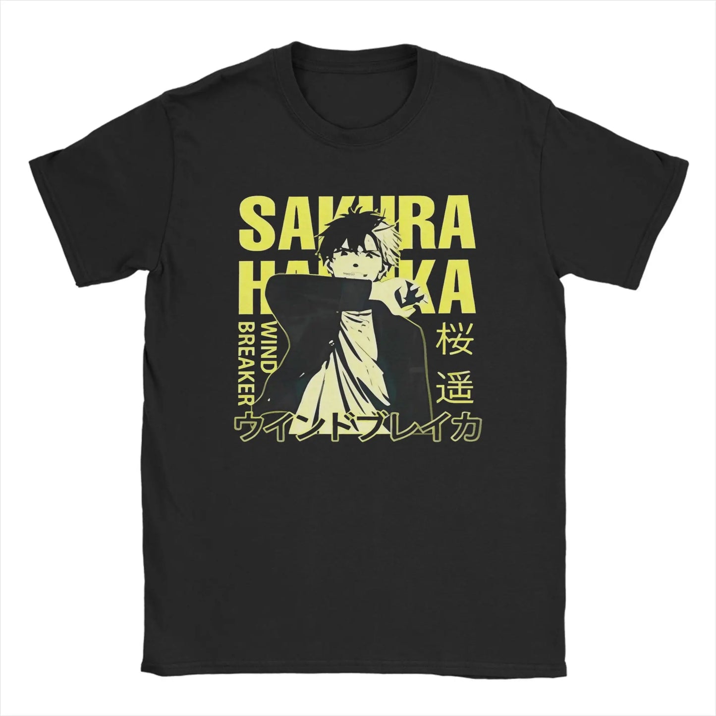 Wind Breaker Men's T Shirt Hayato Suo Funny Tees Short Sleeve O Neck T-Shirt 100% Cotton Big Size Clothing Peaceful Pleasures Health and Wellness 3 XL