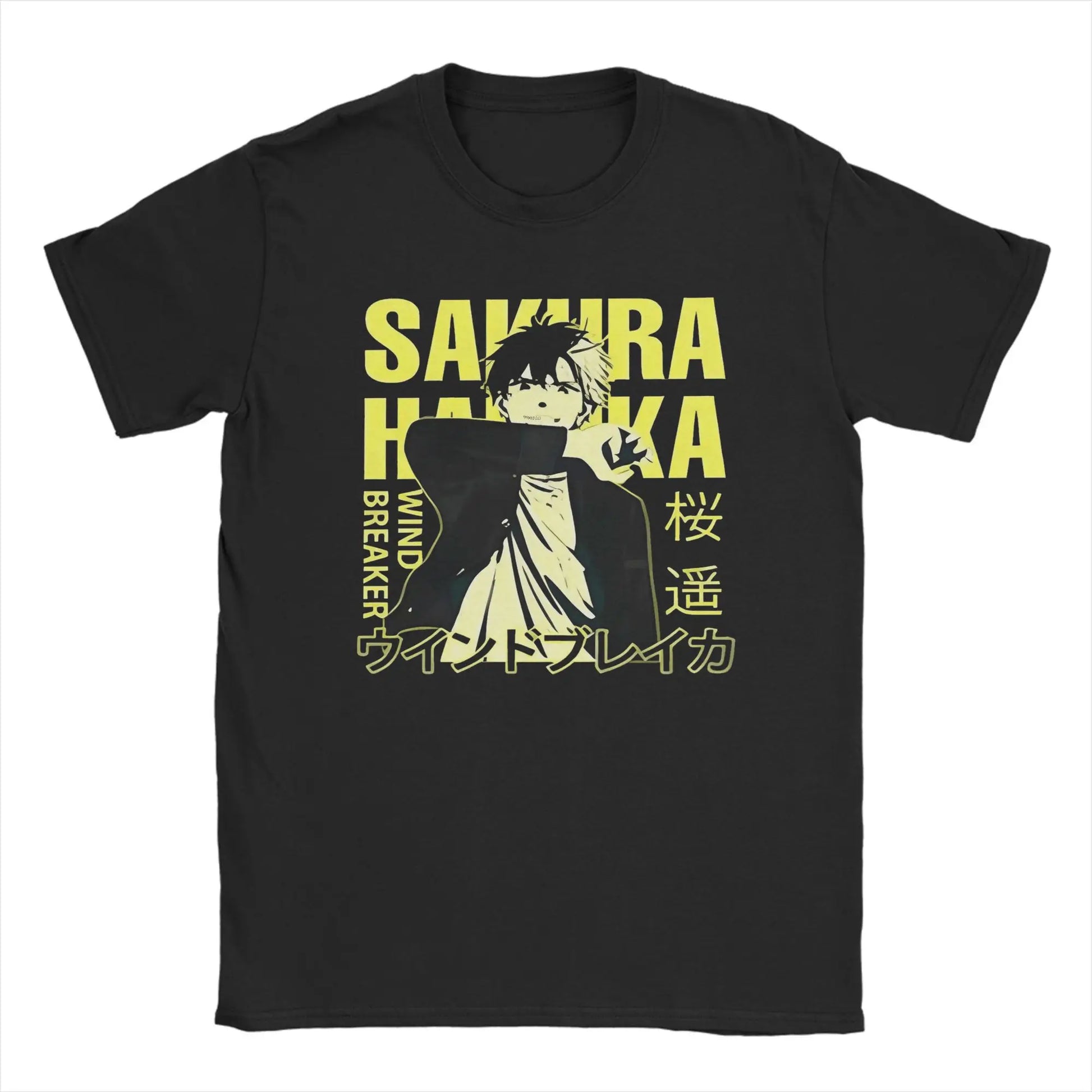 Wind Breaker Men's T Shirt Hayato Suo Funny Tees Short Sleeve O Neck T-Shirt 100% Cotton Big Size Clothing Peaceful Pleasures Health and Wellness 3 XL