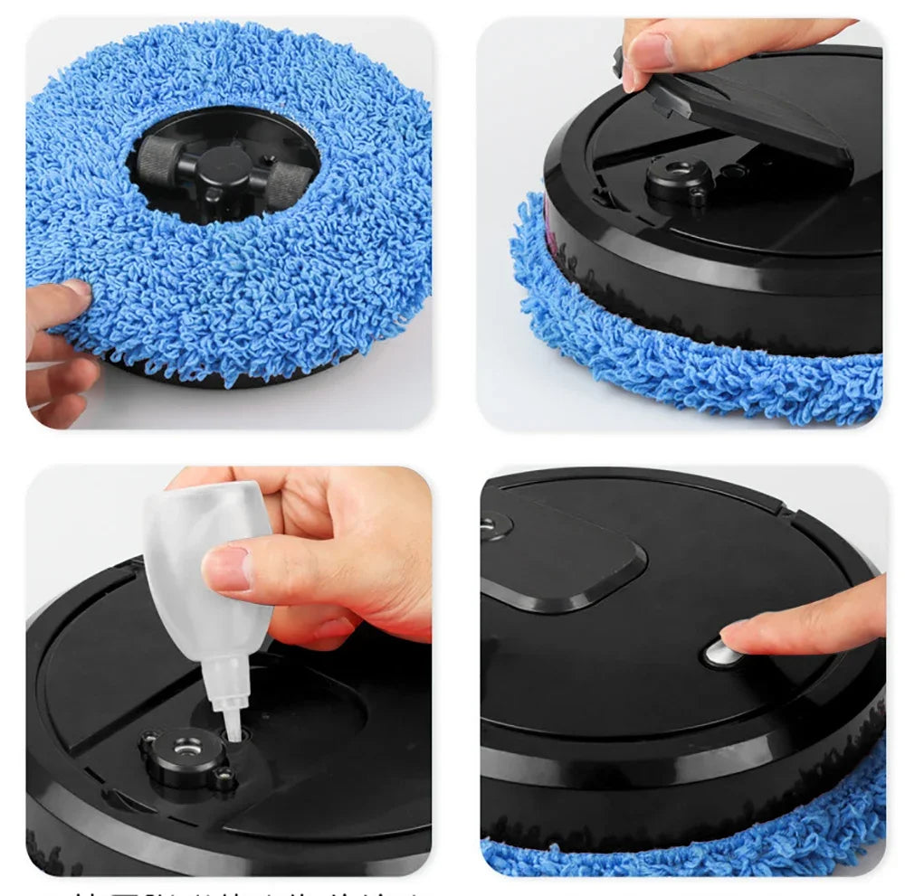 3-in-1 Robot Mop & Floor Sweeper with Auto Spray | USB Charge