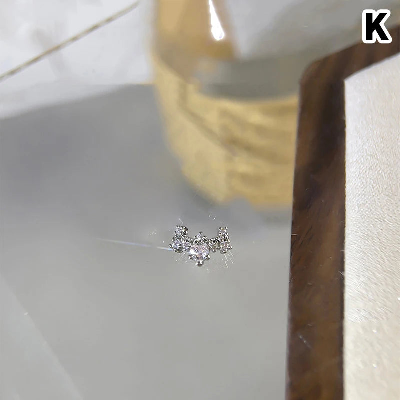 New Butterfly Zircon Rhinestone Nail Accessories Sparkling Bow Tie Chain Luxury French Nail Decoratio Peaceful Pleasures Health and Wellness K