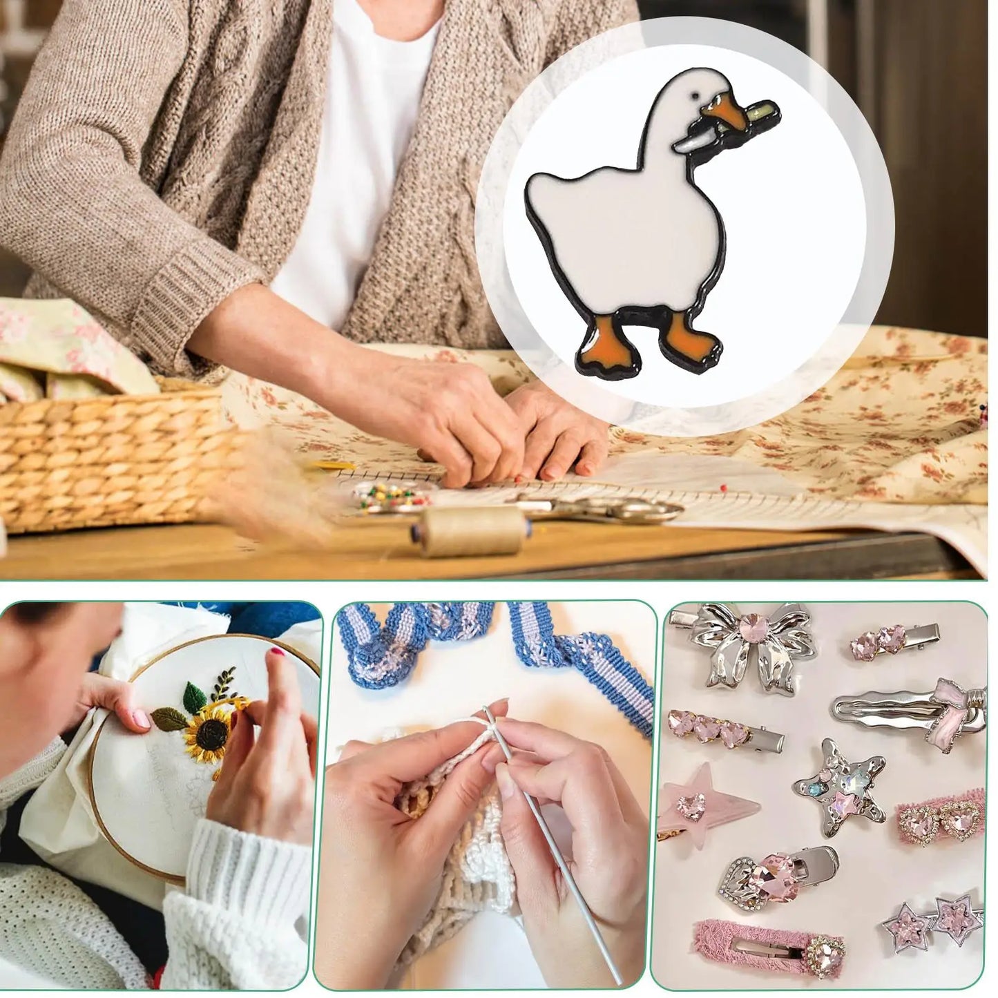 Goose Magnetic Needle Minder for Cross Stitch & Embroidery