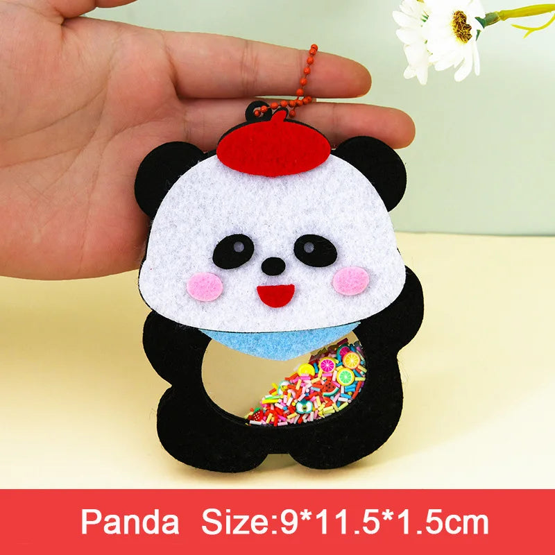Cartoon Non Woven Shake Pendant DIY Material Kits Children Kids Easy