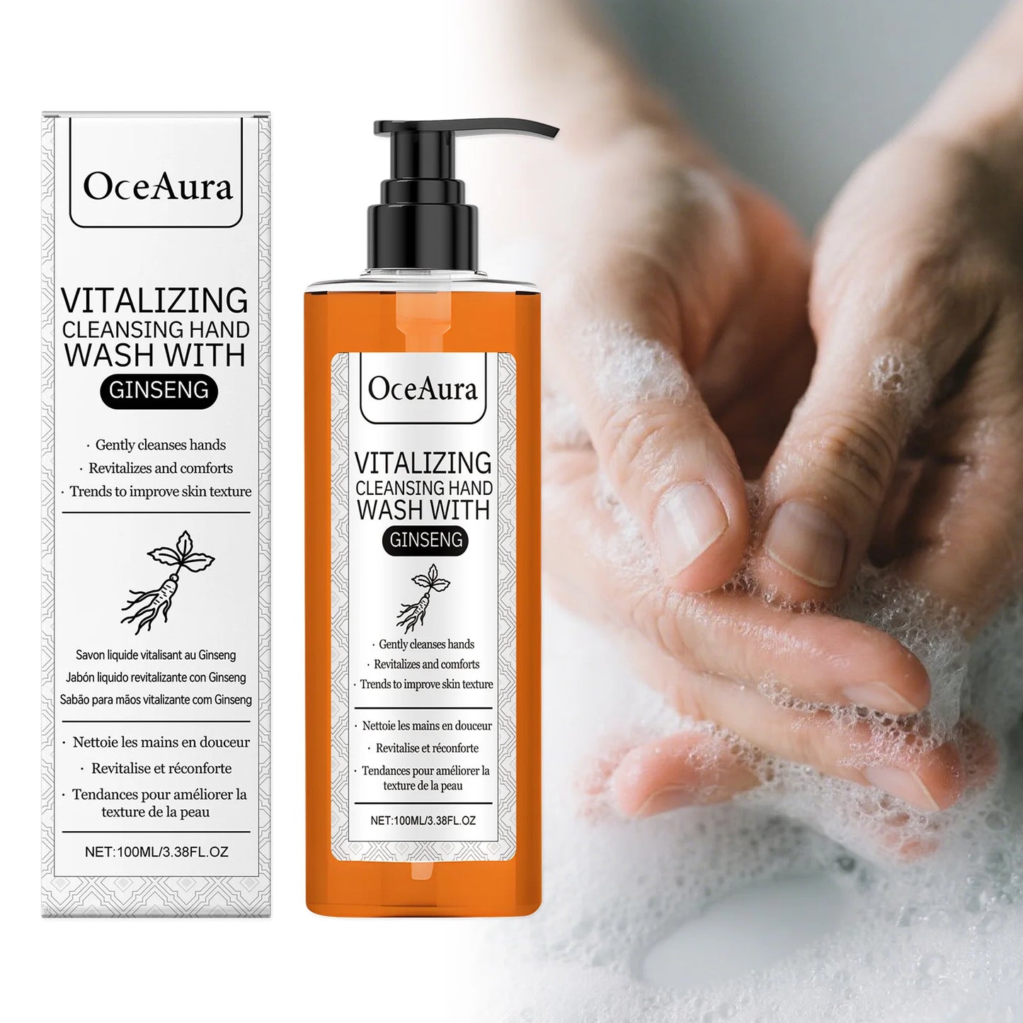 Ginseng & Chamomile Hand Wash – Moisturizing & Brightening 100ml