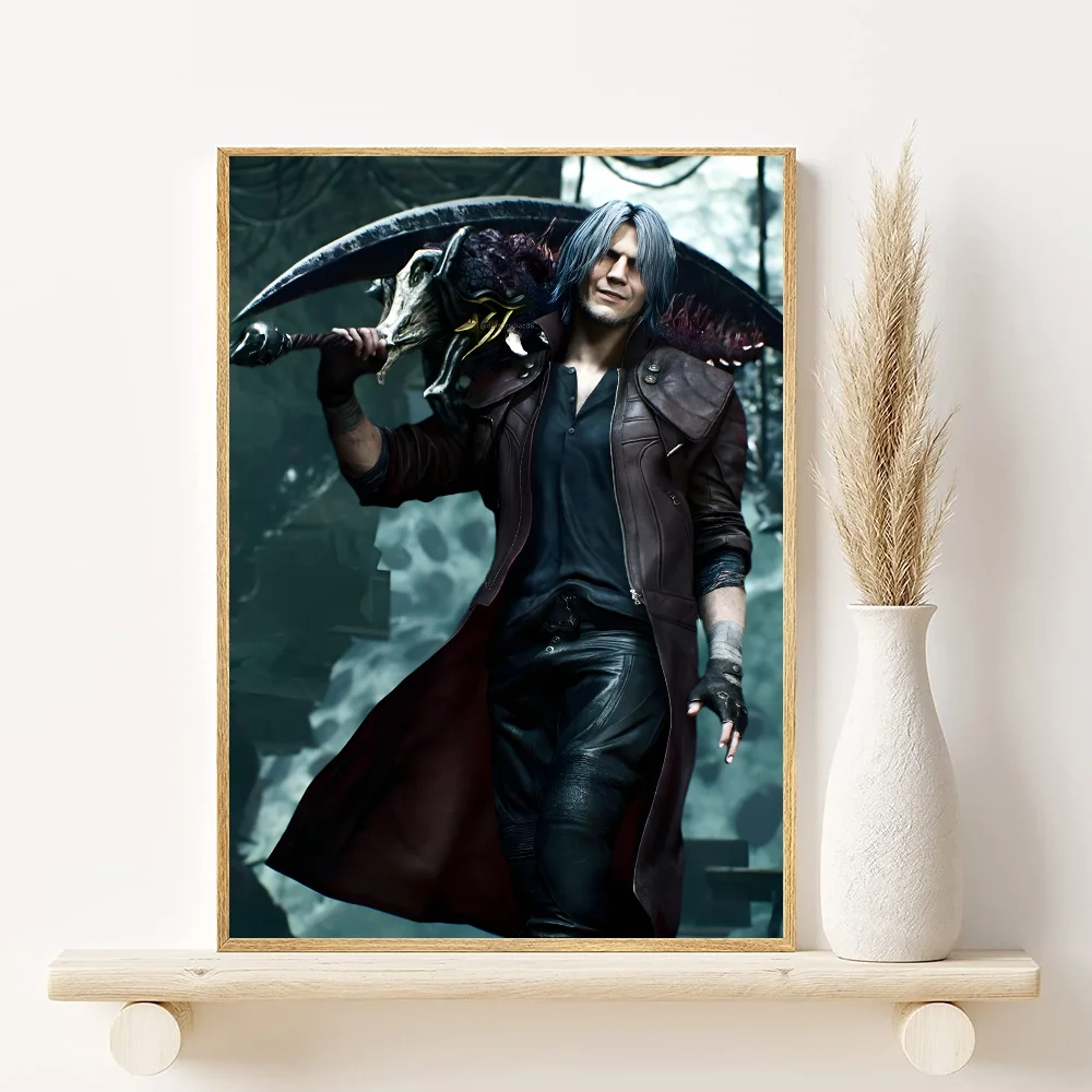 Devil May Cry Anime Poster HD Waterproof PVC Wall Art Decor Anime Wall Poster Peaceful Pleasures Health and Wellness