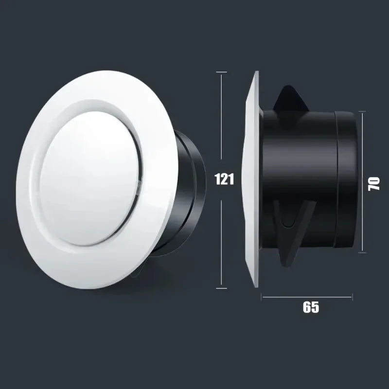 ABS Round Air Vent Grille Cover – 75 100 125mm Wall & Ceiling