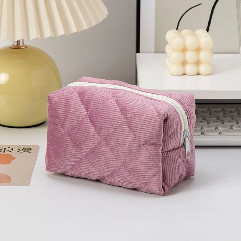 Bow-Knot Travel Portable Minimalist Large Capacity Soft Storage Makeup Bag Peaceful Pleasures Health and Wellness A2