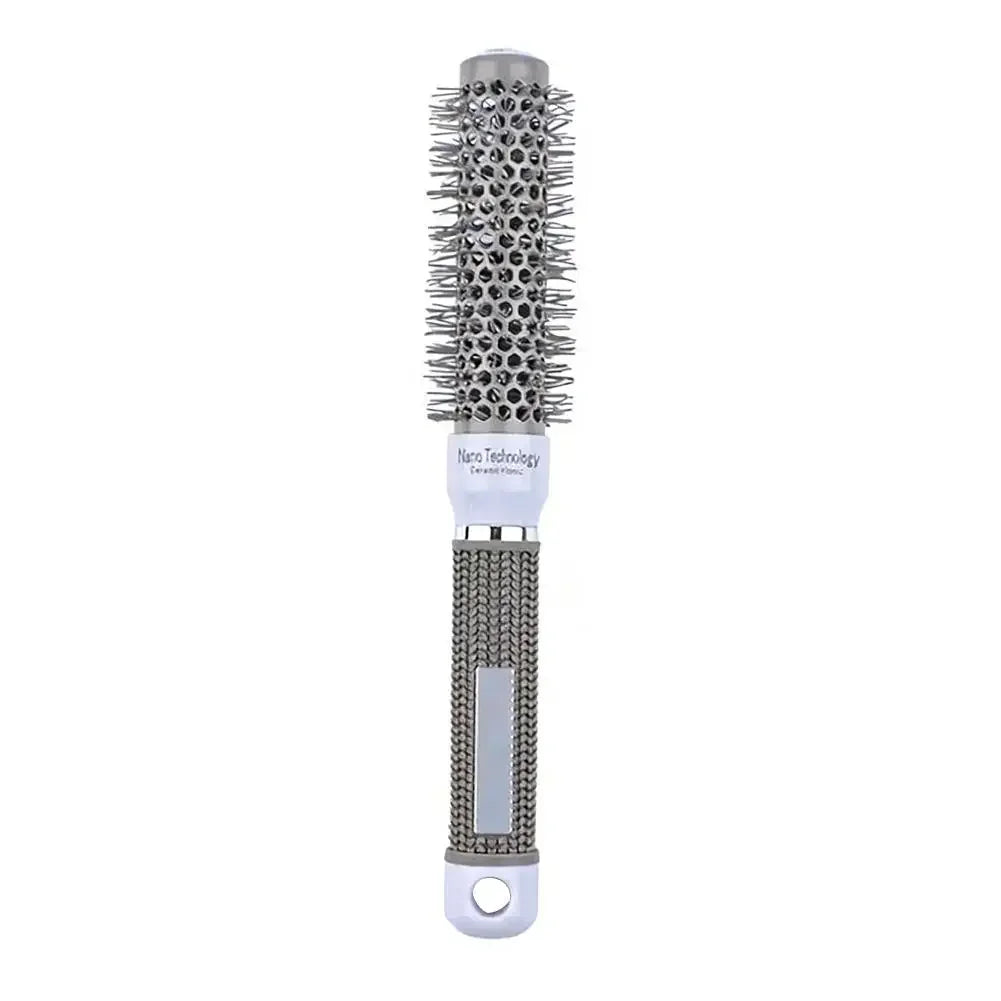 Round Brush for Blow Drying Curling,Professional Nano Ceramic Ion Thermal Barrel Brush For Hair Shiny Heat Styling Curling Brush Peaceful Pleasures Health and Wellness 1PC