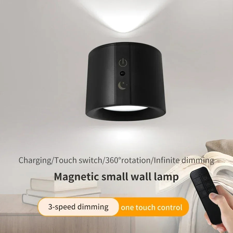 Rechargeable LED Wall Lamp – Dual Head, Touch & Remote