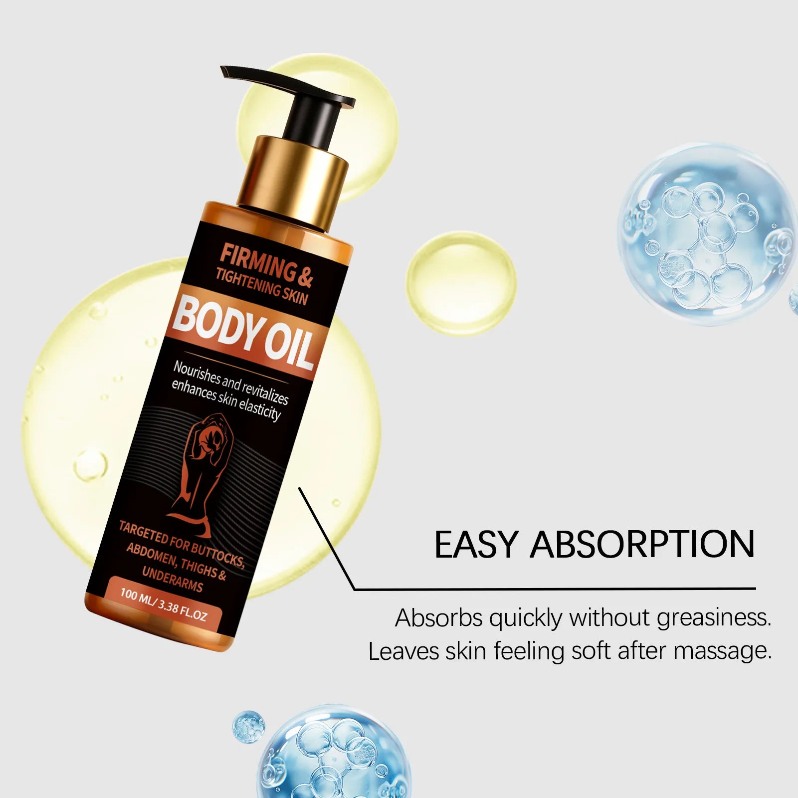 Jojoba Seed Body Firming Oil Lift Firm Skin Smooth Dry Lines Moisturize Improve Elasticity Tighten Loose Skin Body Tighten Oil Peaceful Pleasures Health and Wellness