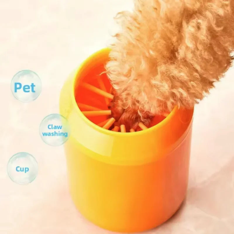 Portable Pet Paw Cleaner – Silicone Foot Washer & Towel Bucket