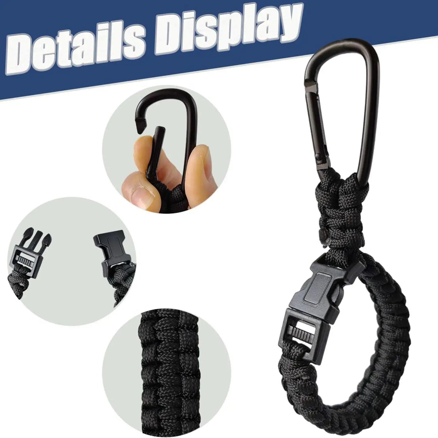 Baseball Glove Holder Clips with Carabiner Hook – 2 Pack