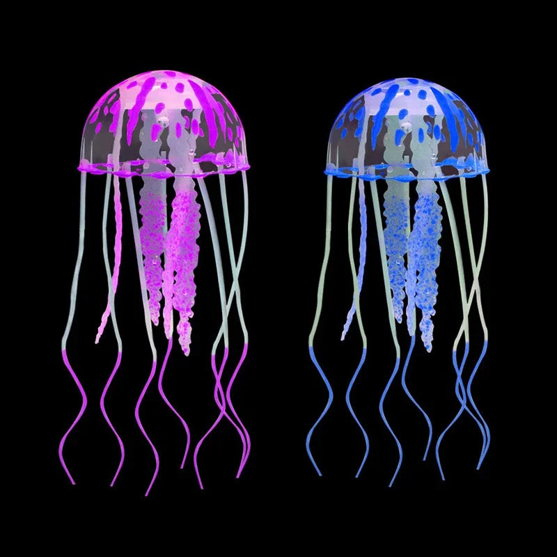 Luminous Mini Jellyfish Fish Tank Decoration | Glowing Silicone Aquarium Ornament Peaceful Pleasures Health and Wellness