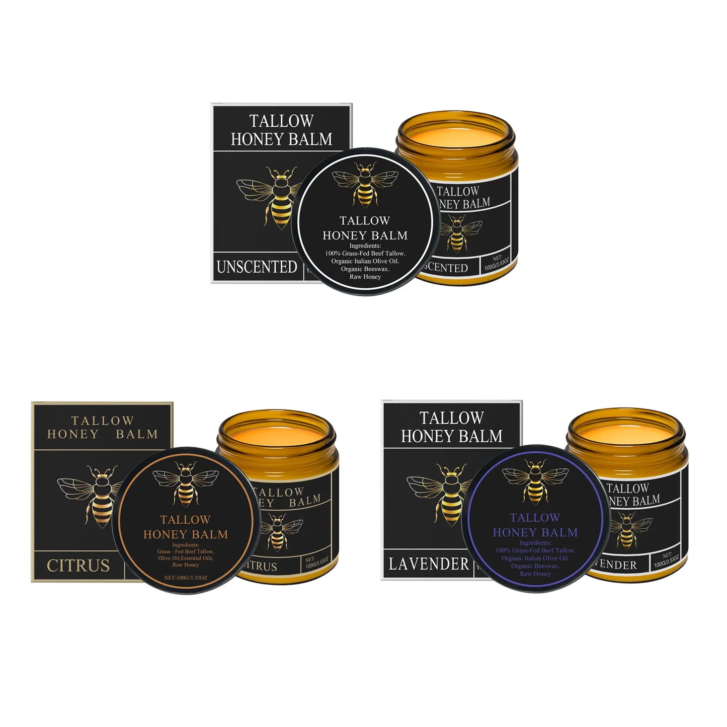 Tallow Honey Balm – Firming, Hydrating & Soothing Moisturizer Peaceful Pleasures Health and Wellness