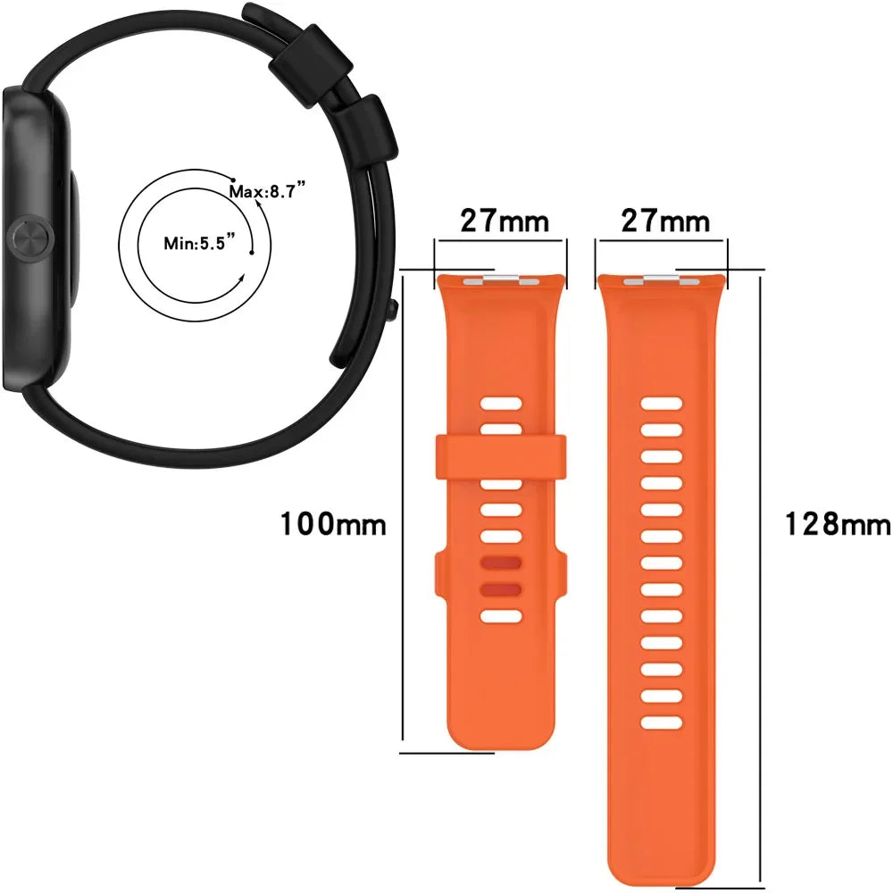 Silicone Sport Band for Redmi Watch 4 5 & Mi Band 9 Pro 8 Pro