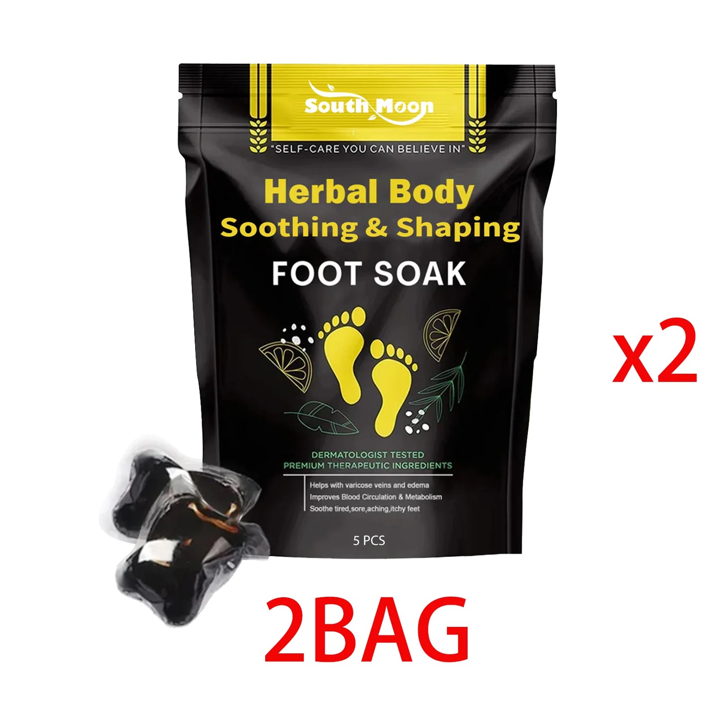 Herbal Foot Soak Bags – Ginger, Green Tea & Mint | 5 Pack