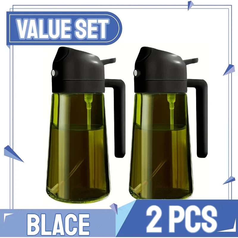 2-in-1 Oil Spray & Pour Bottle | 500ml Olive Oil Dispenser