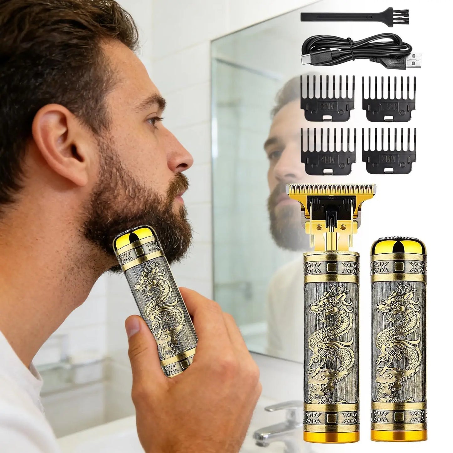 Men's Electric Hair Clipper & Shaver Set | USB Rechargeable Kit