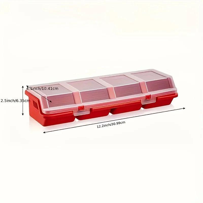 1/2 Piece Set of Screw Parts Storage Box, Miscellaneous Box, Electronic Hardware Accessories, Small Plastic Organizer with Slanted Opening and Lid, Small Classification Screw Parts Box Organizer Peaceful Pleasures Health and Wellness