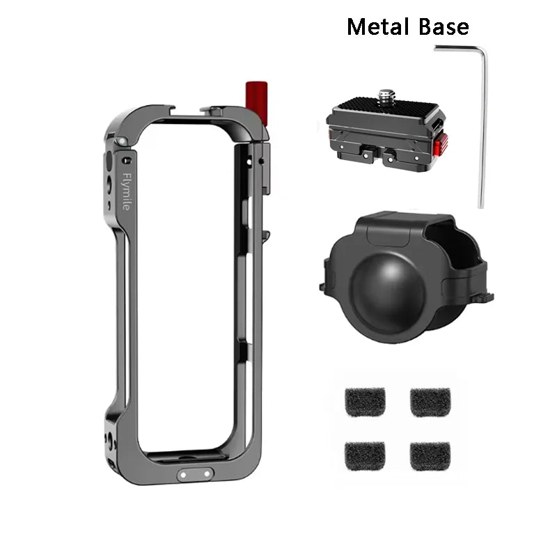 Flymile Aluminum Cage for Insta360 X5 + Silicone Lens Cover