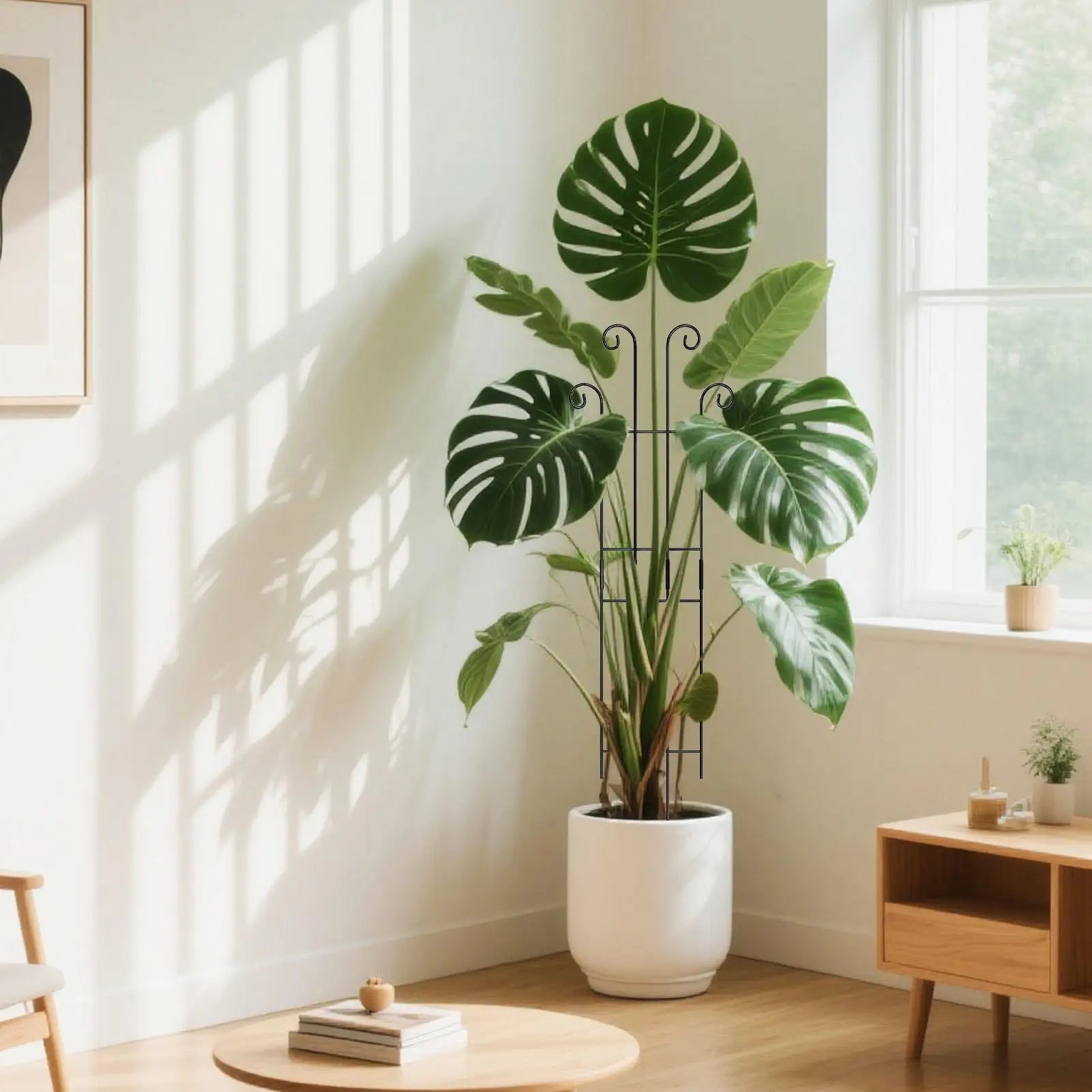 Indoor Plant Trellis Metal Vertical Growth Trellis For Plants Outdoor Vine Stakes For Monstera Tomato Flowers Ivy Pots Garden Peaceful Pleasures Health and Wellness