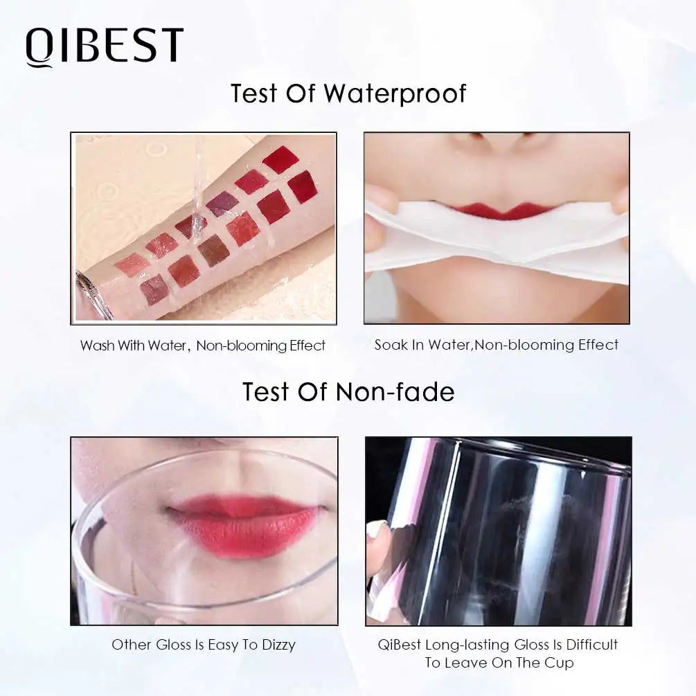 24 Colors Long Lasting Matte Nude Liquid Lipstick Waterproof Non-stick Cup Sexy Nude Red Brown Lip Gloss Lips Makeup Cosmetics Peaceful Pleasures Health and Wellness