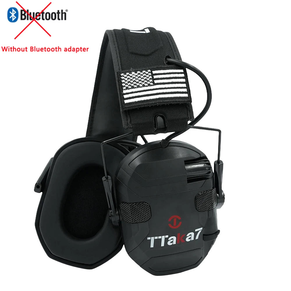 W1/W3 Electronic Shooting Earmuff Anti-noise Headphone Sound Amplification Hearing Protection Headset Foldable（BT Optional） Peaceful Pleasures Health and Wellness W3 Black without BT