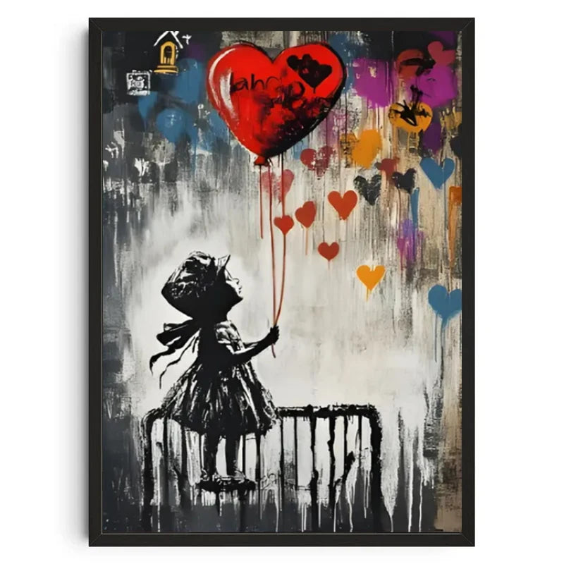 Banksy Graffiti Canvas Wall Art Print | Unframed Home Decor