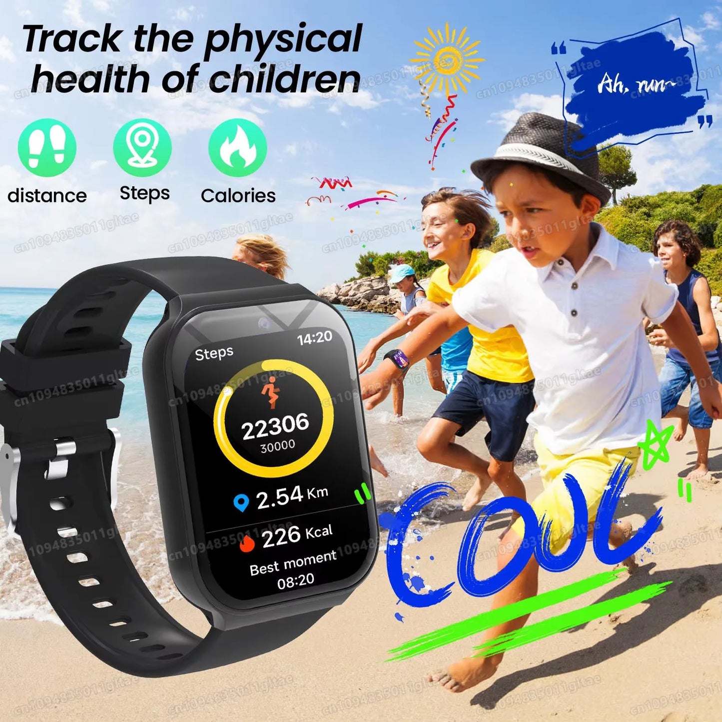 New Smartwatch For Kids HD Camera Flashlight Study Partners Multi Games Calculator Children's Day Birthday Gift Boys Girls HW12 Peaceful Pleasures Health and Wellness