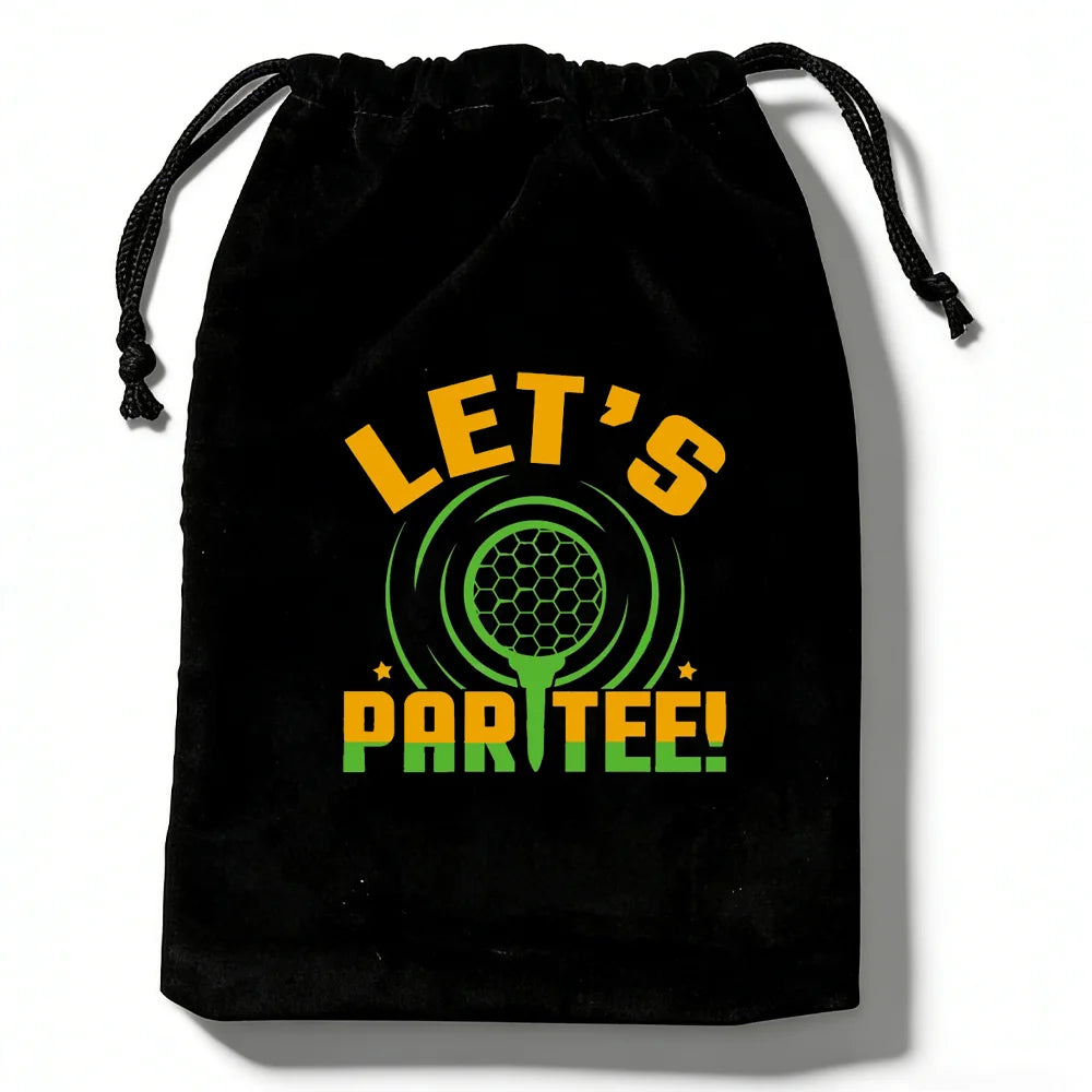 5-Pack Golf Velvet Drawstring Gift Bags 5x7" | Party Favors