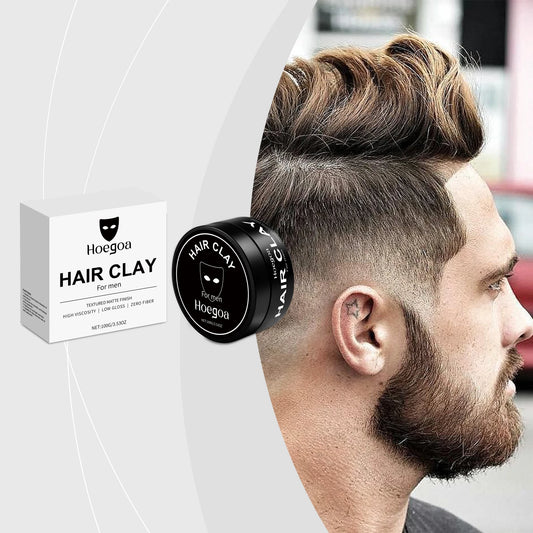 HOEGOA Men's Hair Clay – Strong Hold Matte Finish 100g Hair Styling Clay Peaceful Pleasures Health and Wellness
