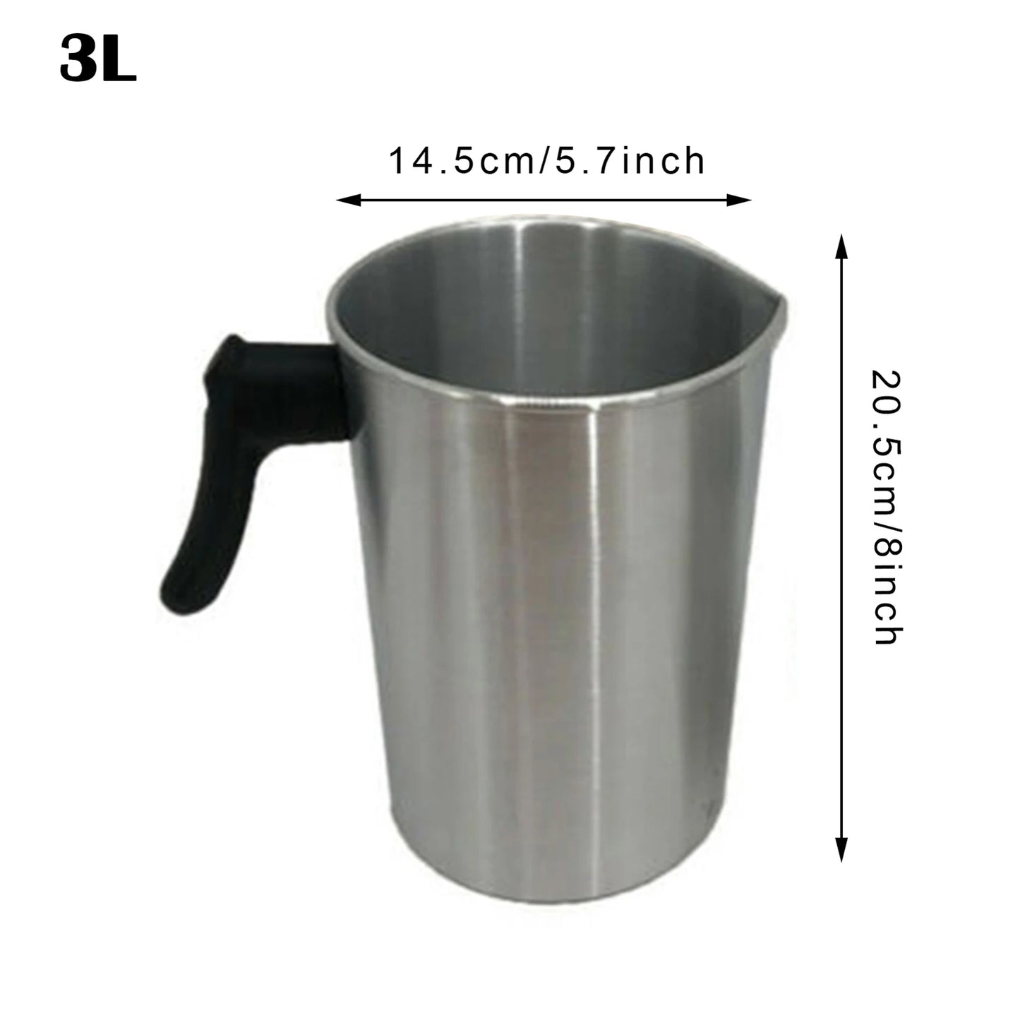 Aluminium Candle Making Pitcher Ergonomic Handle Portable Wax Melting Cup Home Candle Making Supplies Peaceful Pleasures Health and Wellness