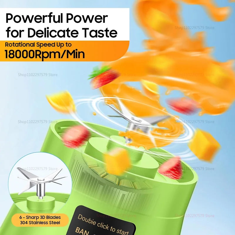 380ml Portable USB Rechargeable Mini Blender & Smoothie Maker