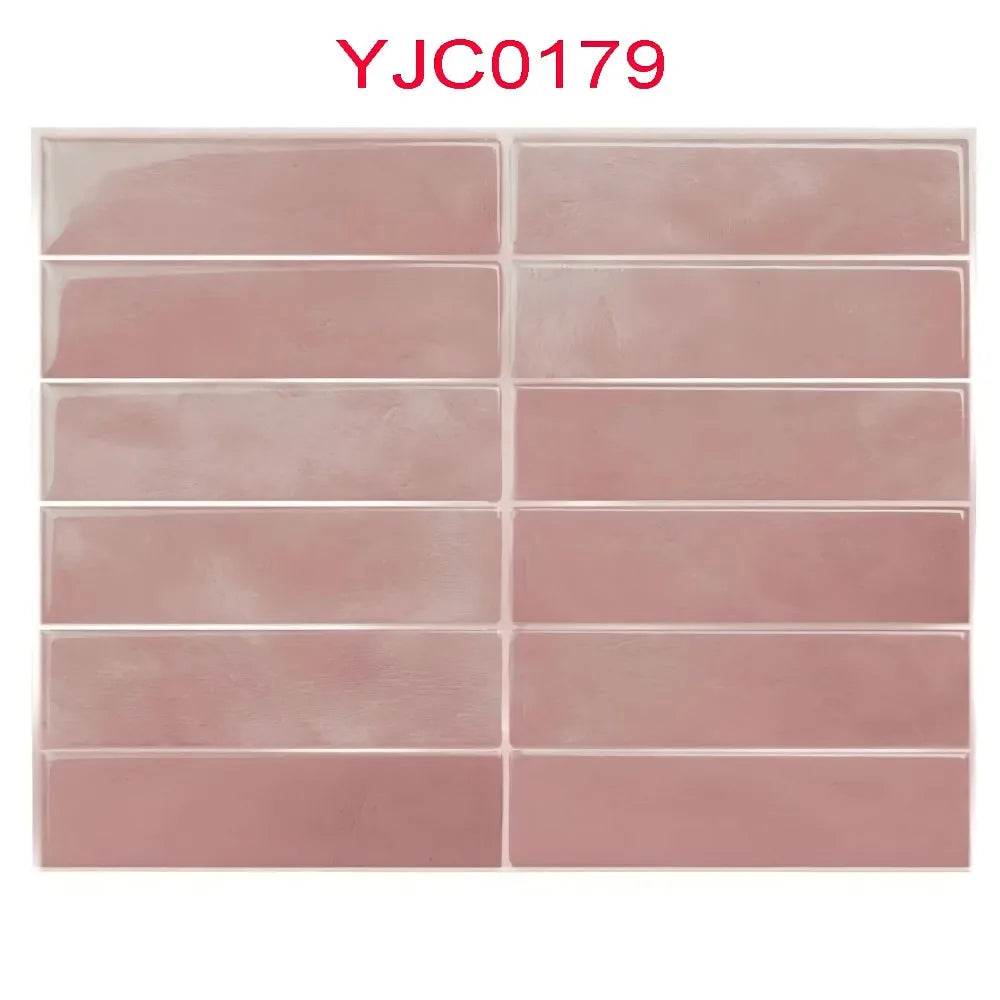 Mosaic kitchen oil-proof and high-temperature resistant 3D self-adhesive wall stickers, waterproof tile decoration for bathrooms Peaceful Pleasures Health and Wellness YJC0179