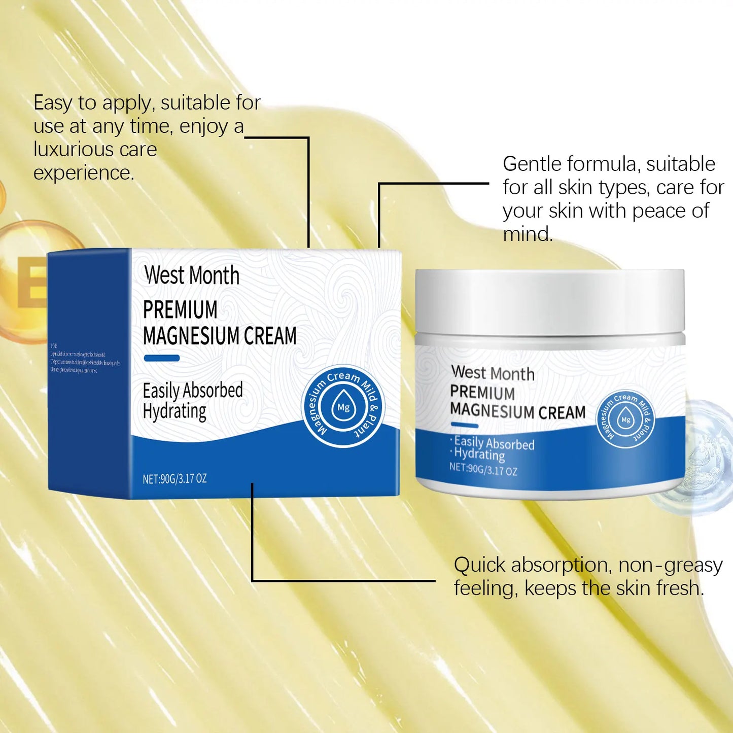 Magnesium Body Cream – Lavender Sleep Lotion 3.17 oz Magnesium Body Cream Peaceful Pleasures Health and Wellness