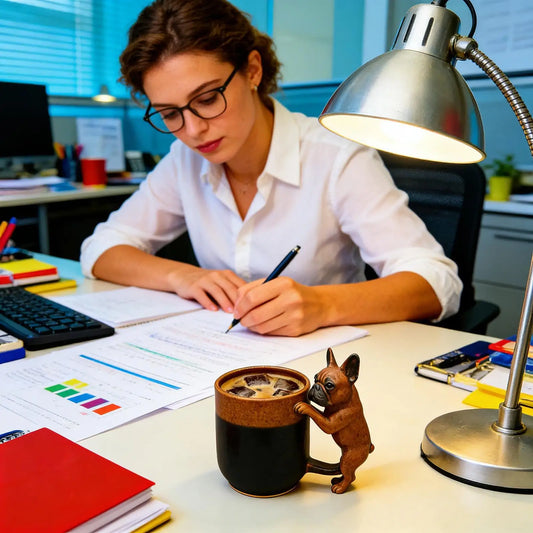 3D Dog Shaped Beverage Mug Tea Mug Desktop Beverage Cup for Home Office Living Room Cafe Dining Room Bedroom Coffee Tea Milk Peaceful Pleasures Health and Wellness