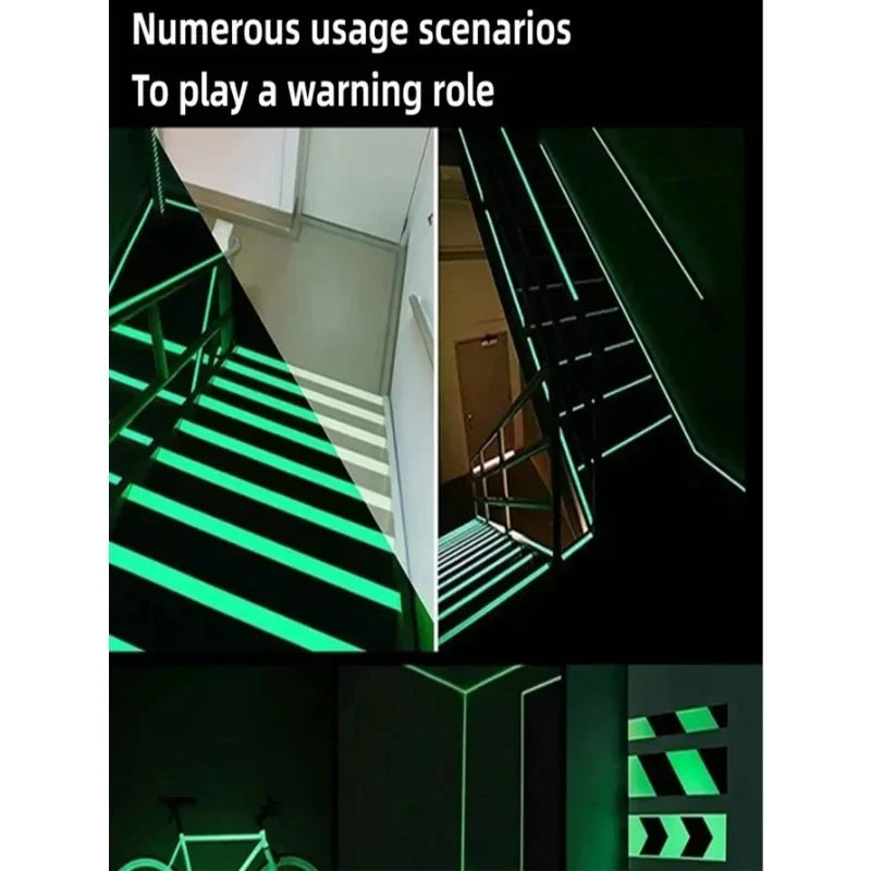 Glow-in-the-Dark Fluorescent Safety Tape | Stair & Stage Marking Fluorescent Safety Tape Peaceful Pleasures Health and Wellness