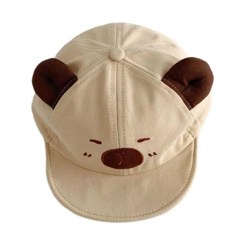 Capybara Baby Sun Hat | Breathable Cotton Baseball Cap for Toddlers