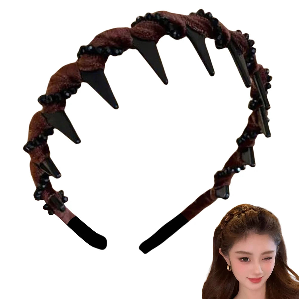 Velvet Sparkling Diamond Hairband for Women – Anti-Slip Hair Hoop Headband Peaceful Pleasures Health and Wellness