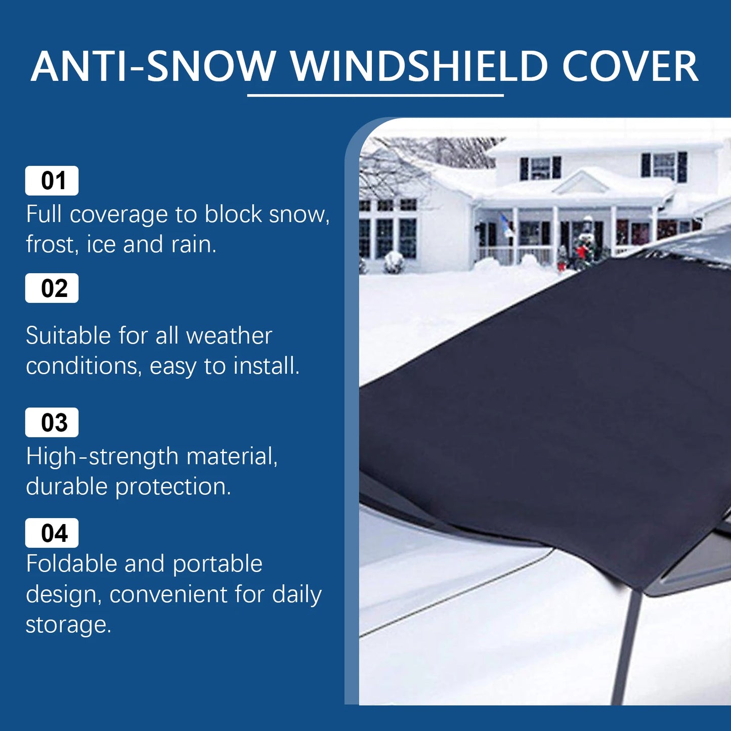 Car Windshield Snow Cover – Universal Anti-Ice Frost Protector