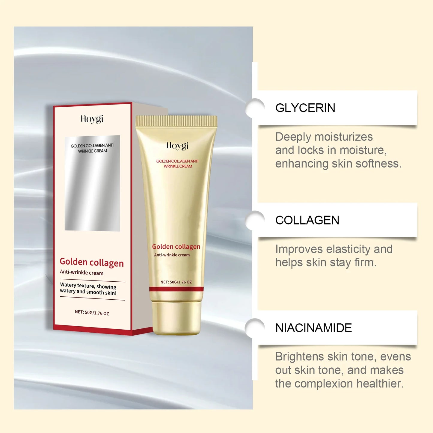 24K Gold Collagen Face Cream – Anti-Aging, Firming & Brightening