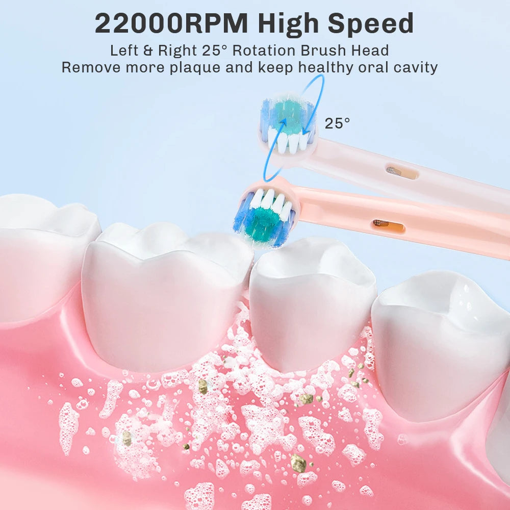 Rechargeable Smart Toothbrush for Children Cleaning Whitening & Massage 3 Modes IP67 Electric Cartoon Toothbrush 2-Min Timer Peaceful Pleasures Health and Wellness