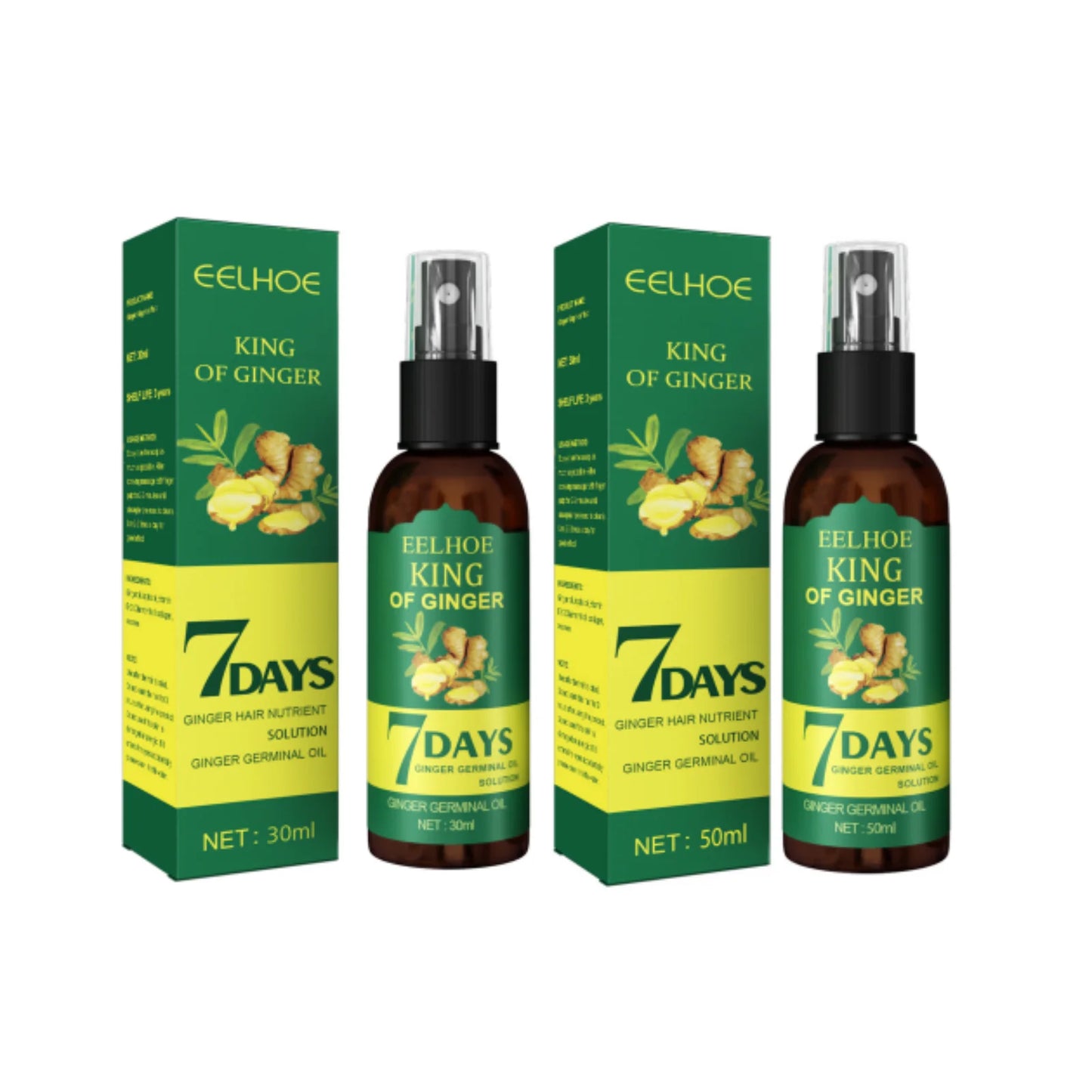 EELHOE Ginger Hair Growth Spray – 7-Day Scalp Serum 50ml