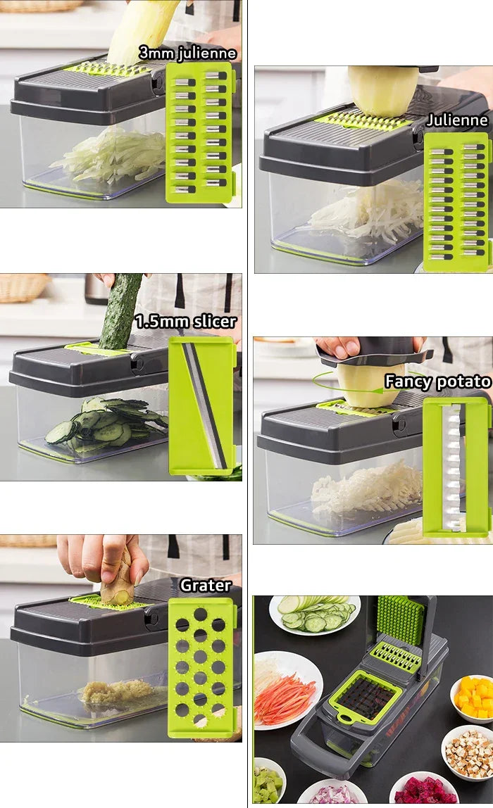 Vegetable Chopper Multifunctional Grater Cutter Kitchen Tools Peaceful Pleasures Health and Wellness