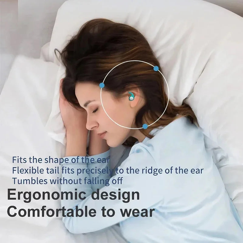 1 Pair Soft Silicone Earplugs - Noise Canceling, Waterproof, Comfortable Fit, for Sleep, Swimming, Creating a Silent Environment Peaceful Pleasures Health and Wellness