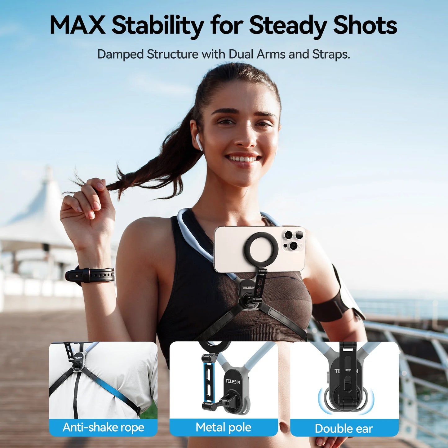 TELESIN Silicone Magnetic Neck Mount Quick Release Hold for Iphone 11 12 13 14 15 for HUAWEI XIAOMI Sumsung Phone Accessories Peaceful Pleasures Health and Wellness
