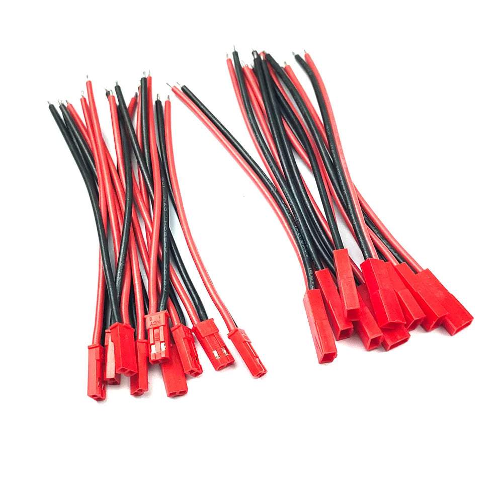 10Pairs 20AWG JST Plug Connector SYP 2Pin Male Female Plug with 10cm Soft Silicone Cable Wire for LED Lamp Strip RC Toys Battery Peaceful Pleasures Health and Wellness