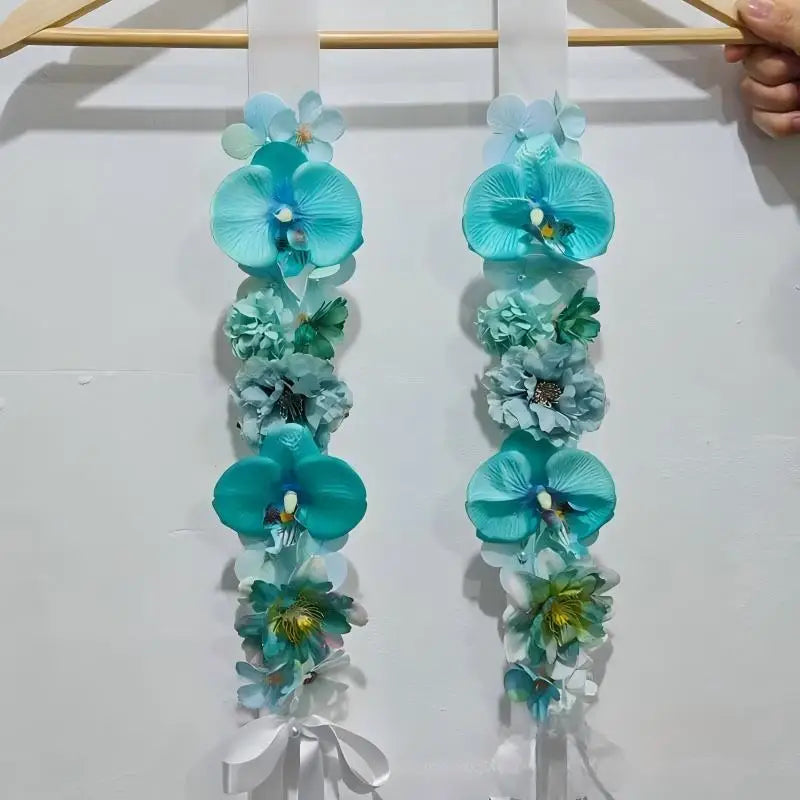 Handmade Satin Flower Graduation Sash | Floral Lei Gift