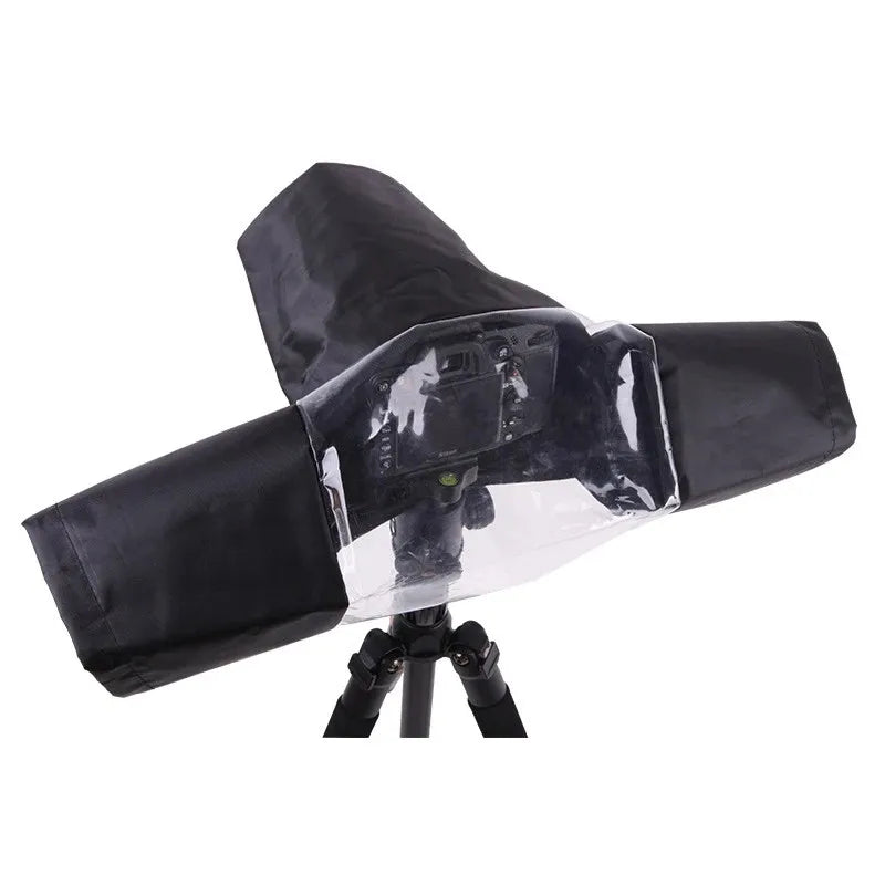 Photography SLR lens camera rain cover camera nylon rain cover medium and telephoto lens rain cover waterproof Peaceful Pleasures Health and Wellness black