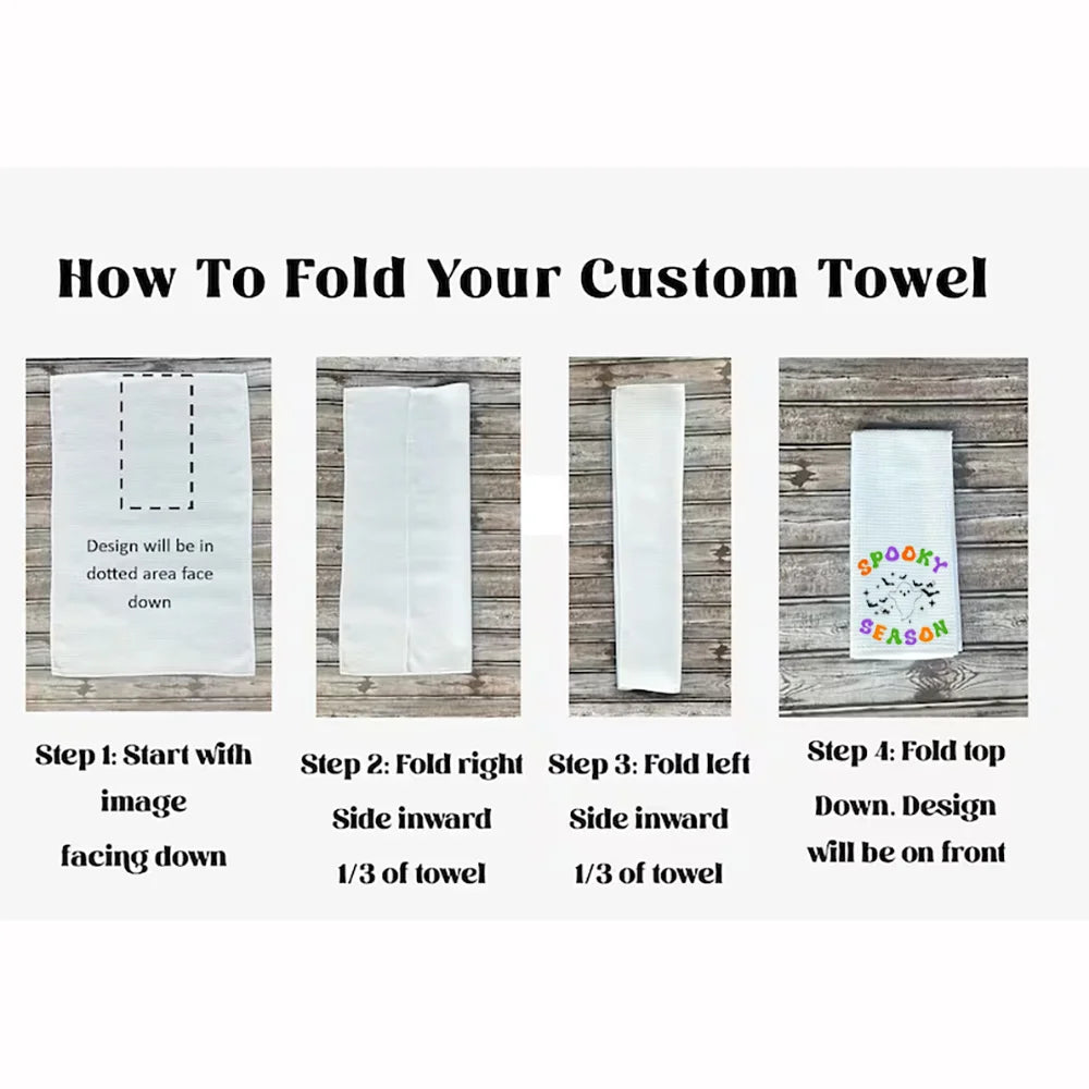 Custom Halloween Dish Towel | Personalized Kitchen Tea Towel